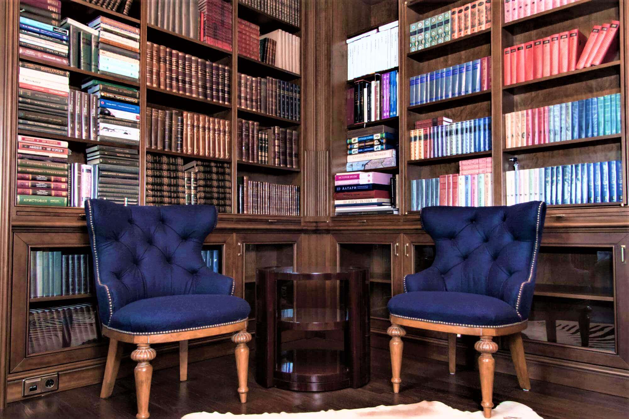 Мебель для библиотеки в классическом стиле